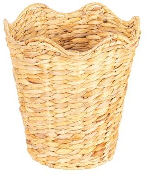 Household Essentials Woven Wastebin with Scalloped Edge