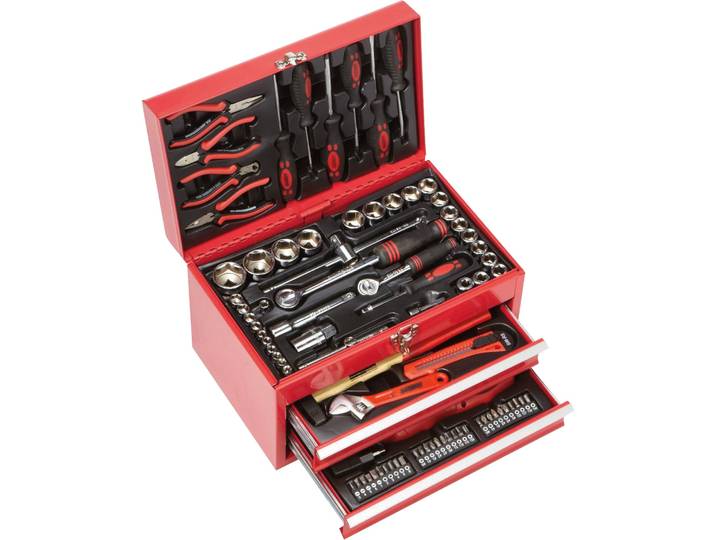 BRÜDER MANNESMANN M29066 BRÜDER MANNESMANN Jeu d'outils\, 155 pièces\, dans une boîte à outils