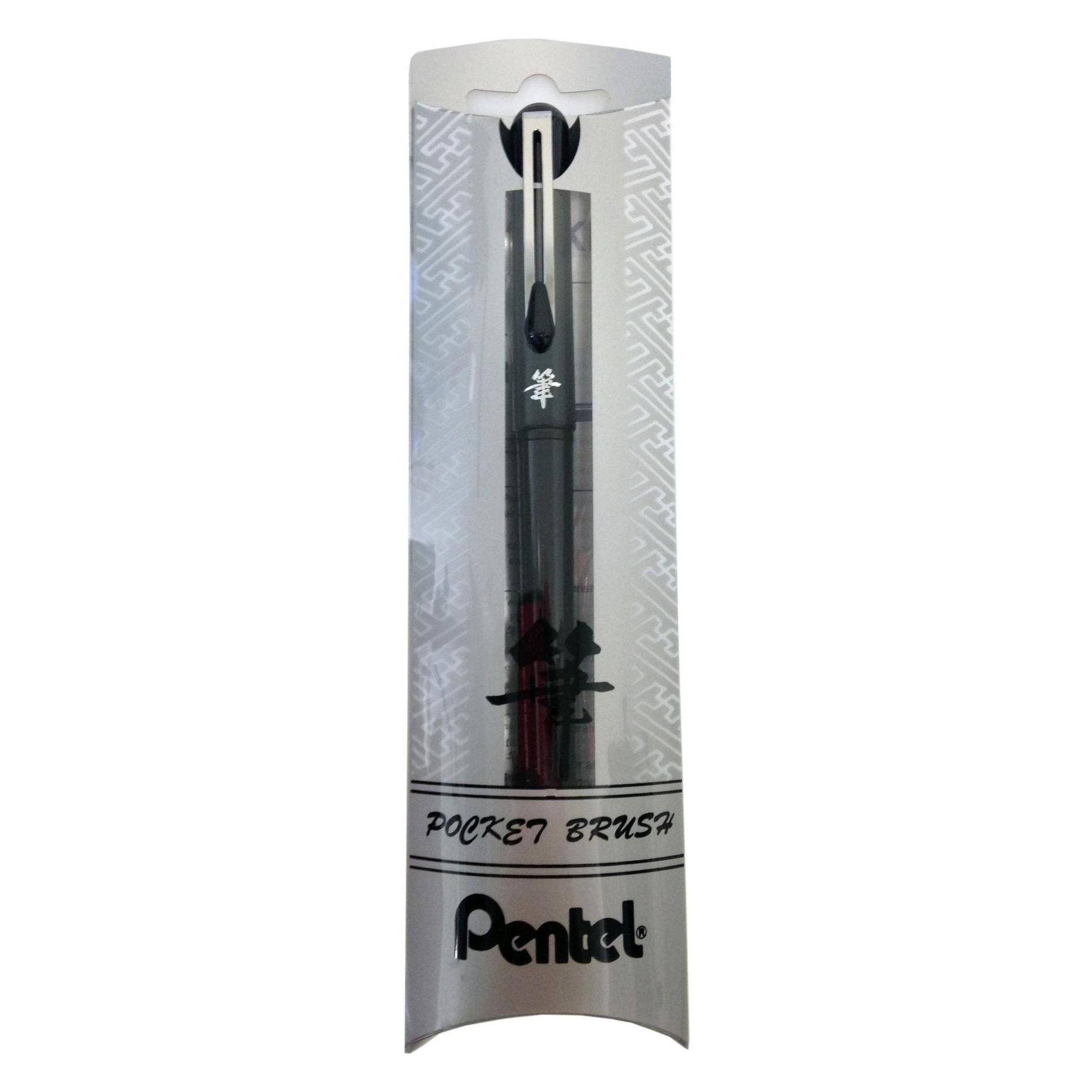Pentel Pinselstift Pocket Brush Pen schwarz (1x) (GFKP3-AO)