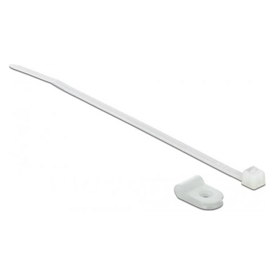 Delock Kabelbinder-Kit - 10 cm - weiss (100 mm, 10 Stk.) (18859)