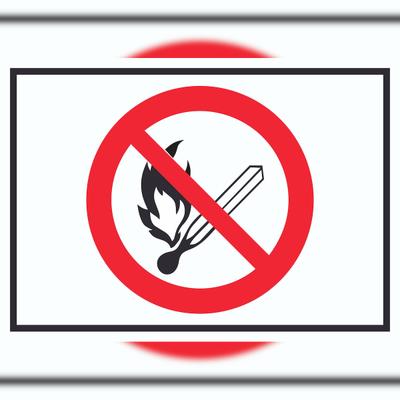 HB-Druck Feuer und offenes Licht verboten Symbol Schild A0 (841x1189mm)