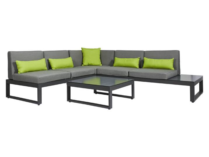 Home and More Lounge-Set Cocoa Beach Grau 255 × 225 × 78