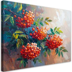 LEINWANDBILD Eberesche Pflanzen Natur wie gemalt 60x40cm