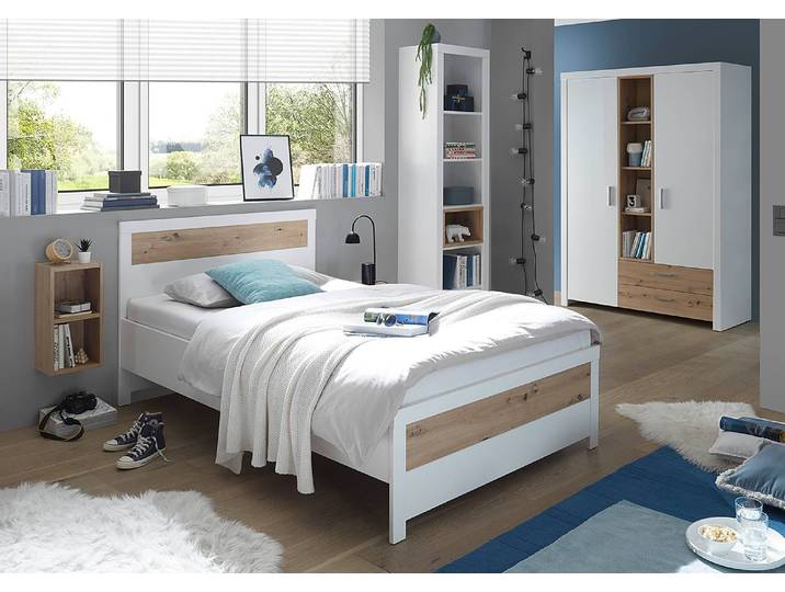 Armoire Bedino 144 x 201 x 56cm Blanc