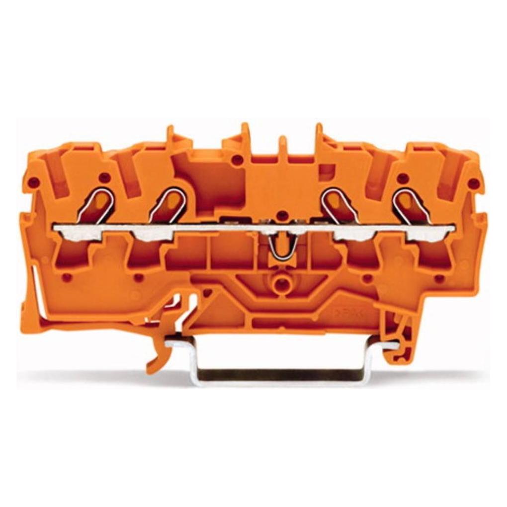 Wago Durchgangsklemme 4.2 mm Zugfeder Orange 2001-1402 100 St. (2001-1402) (2001-1402)