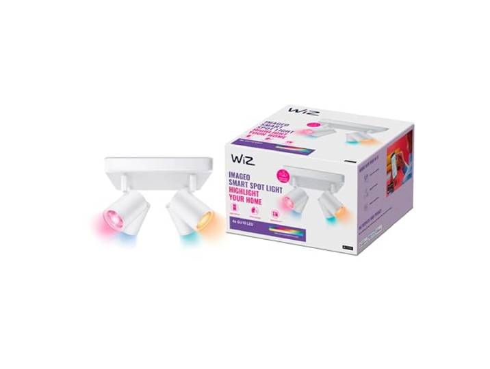 WiZ spots LED Wi-Fi IMAGEO couleur\, 4x5W\, Blanc\, fonctionne avec Alexa\, Google Assistant et Apple HomeKit