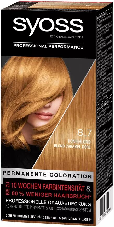 Syoss - Dauerhafte Coloration 8-7 Honigblond, Mixing Color, 115 ml, Honigblond -