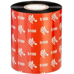 Zebra, Beschriftungsband, RIBBON 5100 RESIN 110MM BOX (11 cm, Schwarz, Schwarz)
