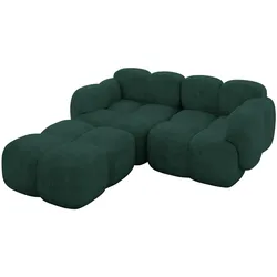 ECKSOFA modulares Sofa Links Miko-L1 214x205x75 Grün Velours
