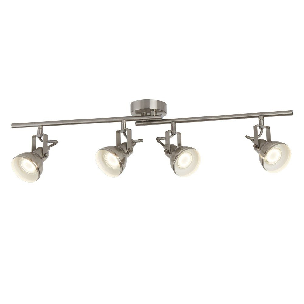 Searchlight Focus 4-lichts opbouwspot in zilver metaal