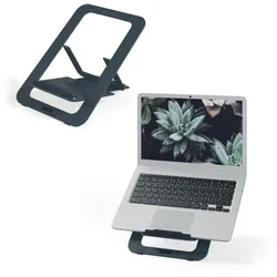LEITZ Ergo Ultraflacher, höhenverstellbarer Aluminium-Laptop Notebookständer