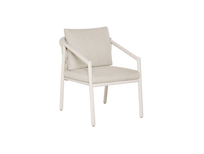 Suns Sato Dining Chair Aluminium/Stoff Camel Sand/Natural gravel