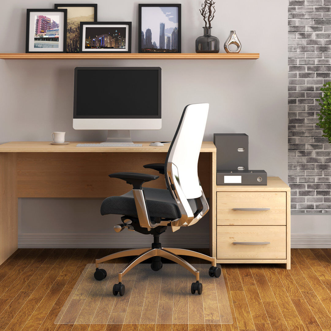 Floortex Cleartex Ultimat Hard Floor Straight Chair Mat Clear 0.22cm H x 90cm W x 120cm D