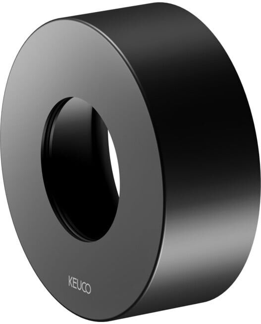 Keuco Rosace de rallonge IXMO noir mat, ronde, pour robinetterie thermostatique encastrée (59553370281)
