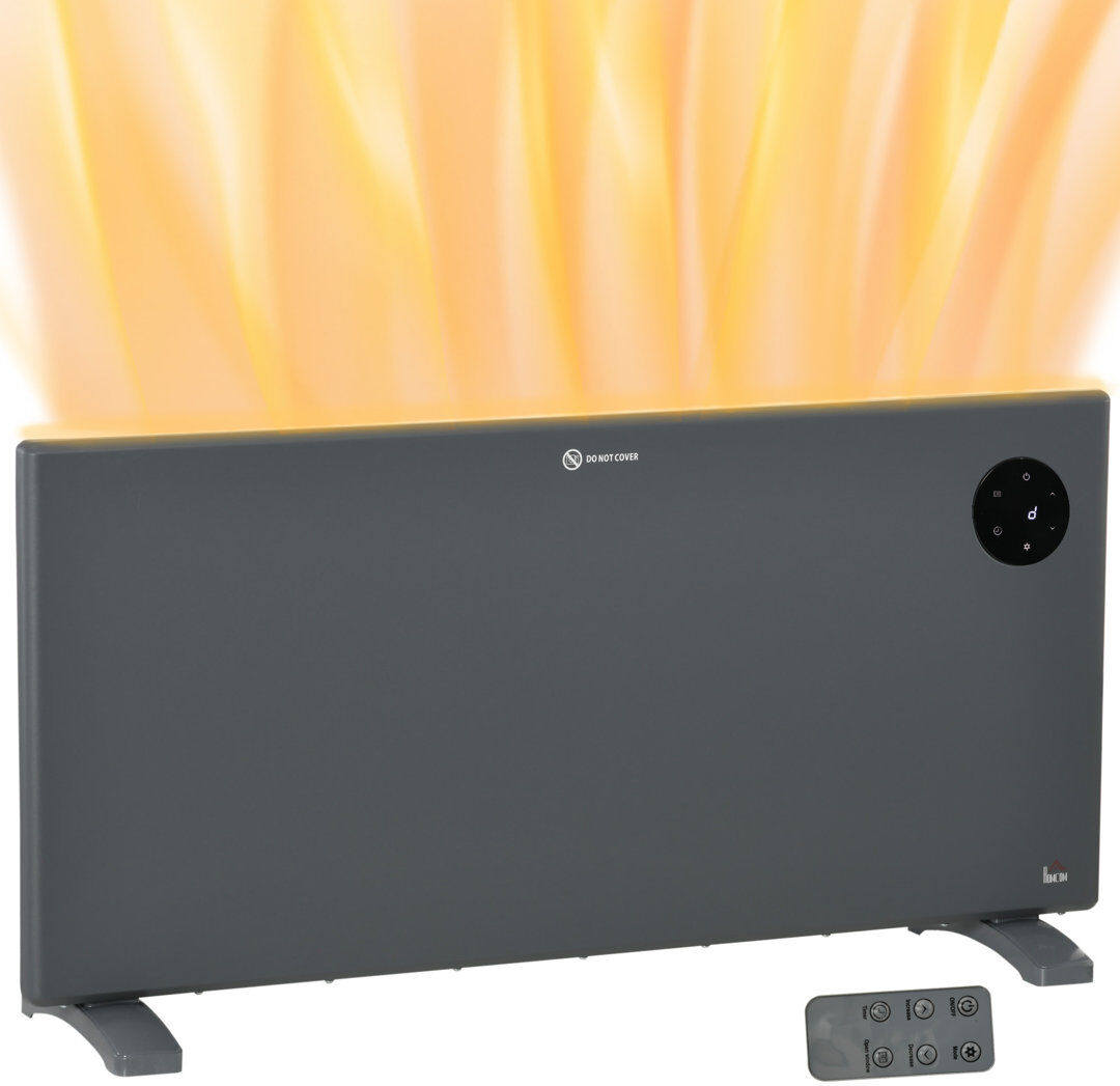 Belfry Heating Shawna Electric Convector Heater Quiet Space Heater LED Display White 61.5cm H X 86cm W X 26.5cm D