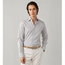 Hackett London für Herren. HM3010832 Gestreiftes Hemd dreifarbig Classic Fit grau (XL), Lässig, Baumwolle, Klassisch, Langarm