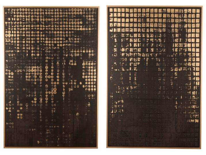 Bilder Wall Art Black Gold, Schwarz Gasper