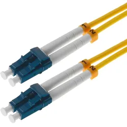 Helos LWL Patchkabel LC/LC Duplex 9/125μm OS2 gelb 0,5m