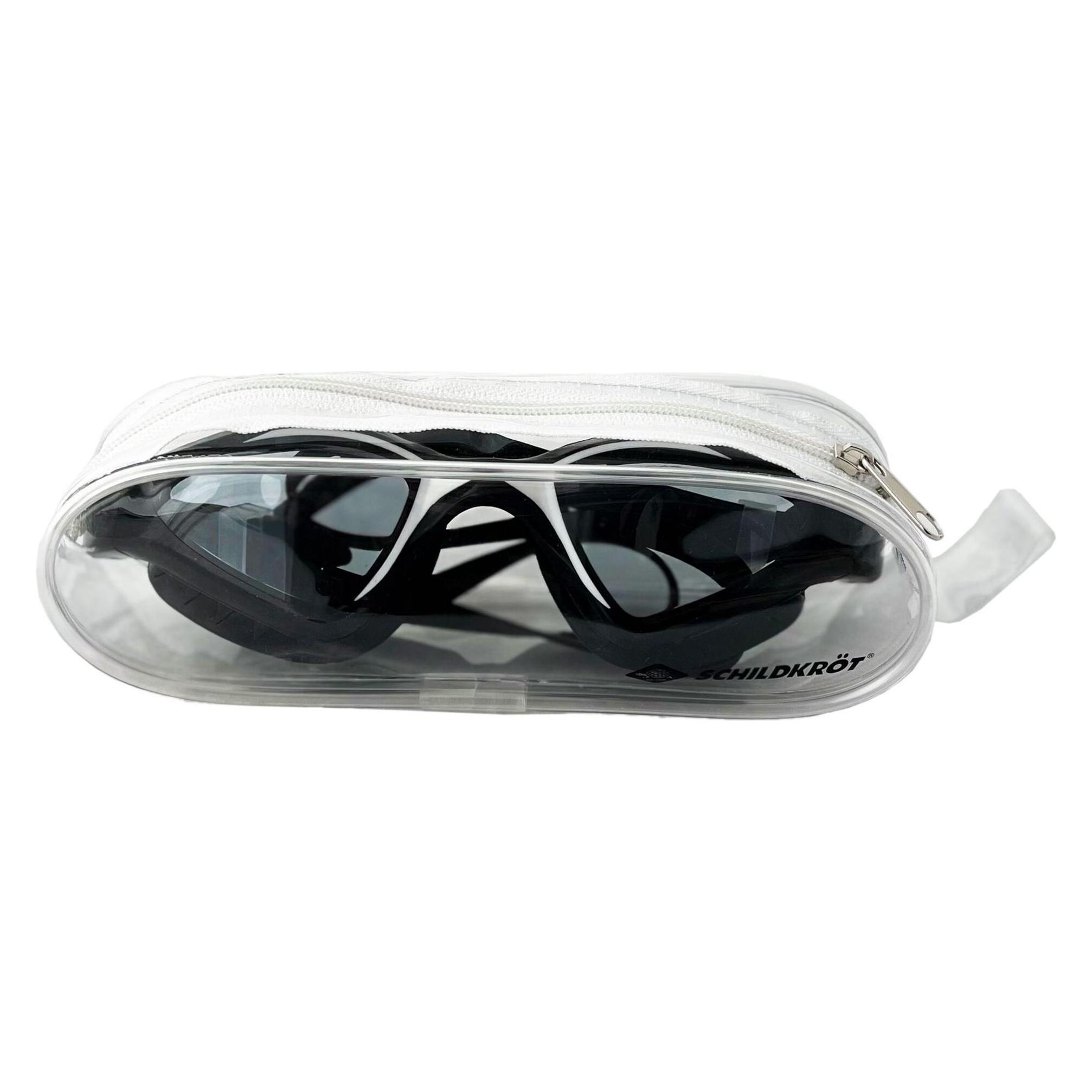 Schildkröt Erwachsenen-Schwimmbrille Murano, weiss/schwarz weiche, flexible Dichtflächen aus Soft-Silikon, ge (940056)
