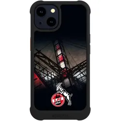Nivocase Hülle für Apple iPhone 14 Stossfeste Handyhülle NIVOmax Case Schwarz 1. FC Köln Offizielles (Apple iPhone 14), Smartphone Hülle, Schwarz