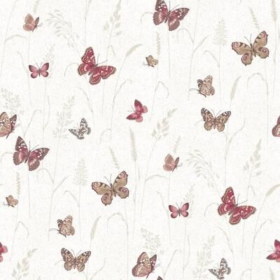 Galerie Wallcoverings Kitchen Recipes Butterflies Vinyl on Non-woven Matte Wallpaper Roll