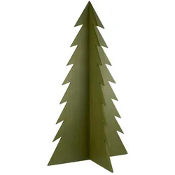 IB Laursen Deko Tannenbaum stehend aus Holz, 50 x 50 x 90 cm, grün