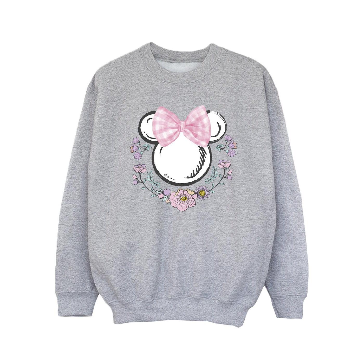 Disney Meisjes Minnie Mouse Strik Sweatshirt (Sportgrijs)