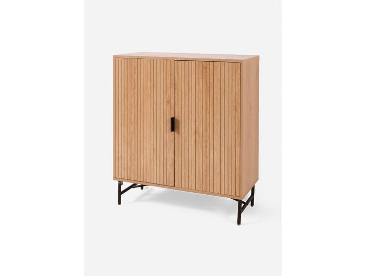 bonprix Kommode Lamellenfront, 90x80x35 cm, Kommode mit Lamellenfront und Akzenten, beige