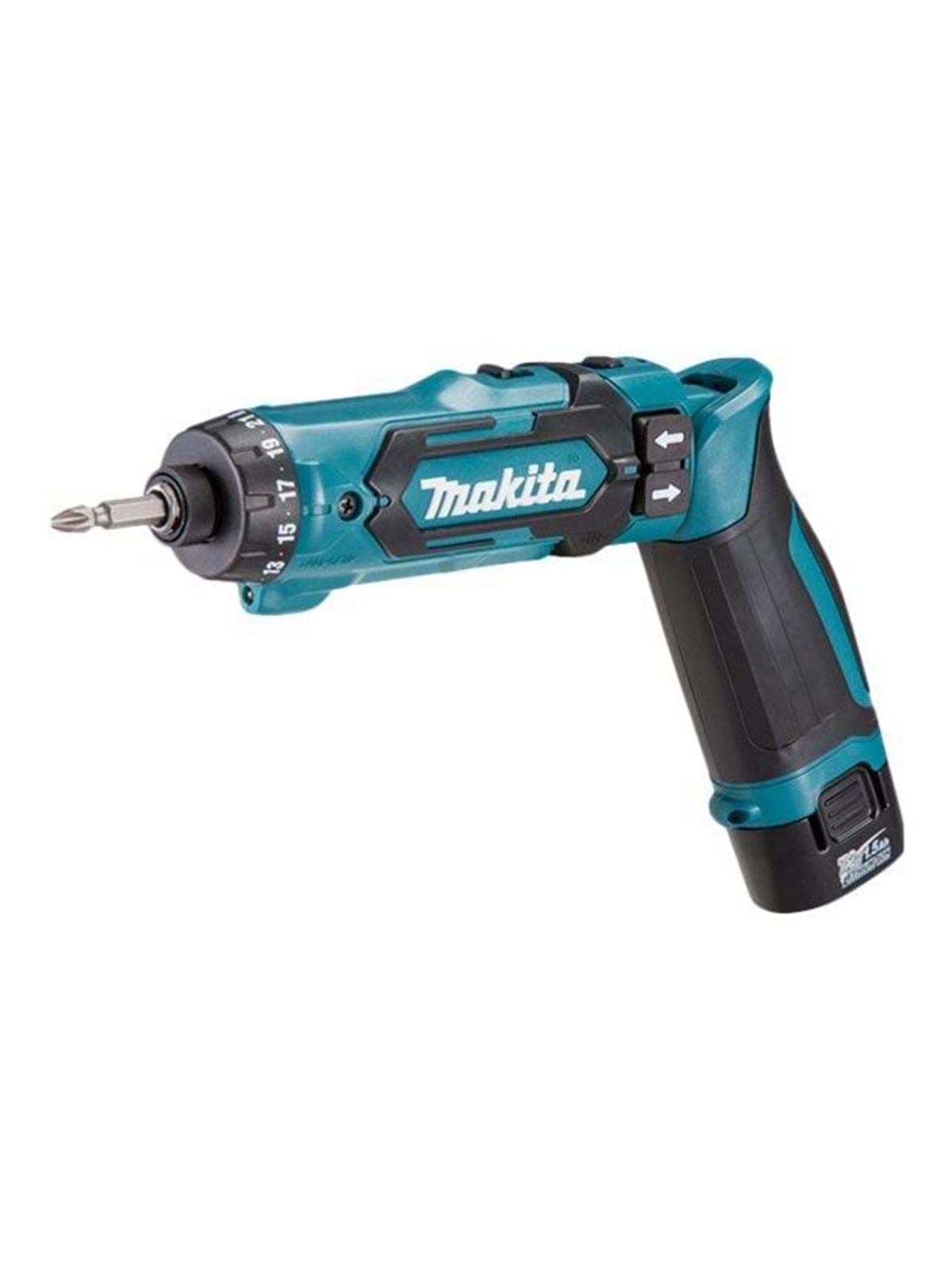 Makita 7.2v driver drill pen li-ion - with 2x1.5ah charger and sui