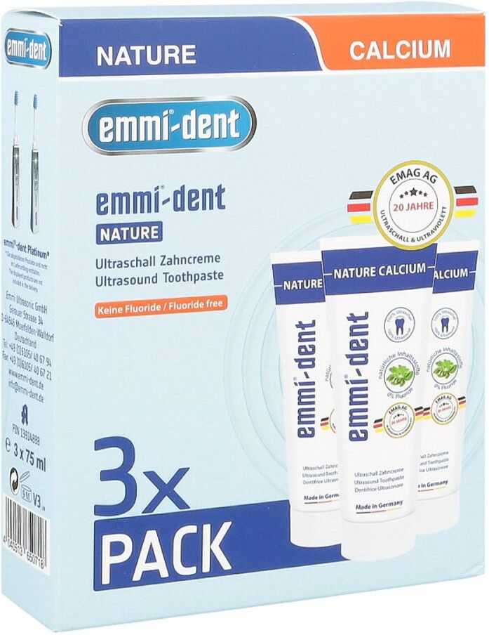 Emmi-dent Ultraschall Zahncreme nature Set 3stk