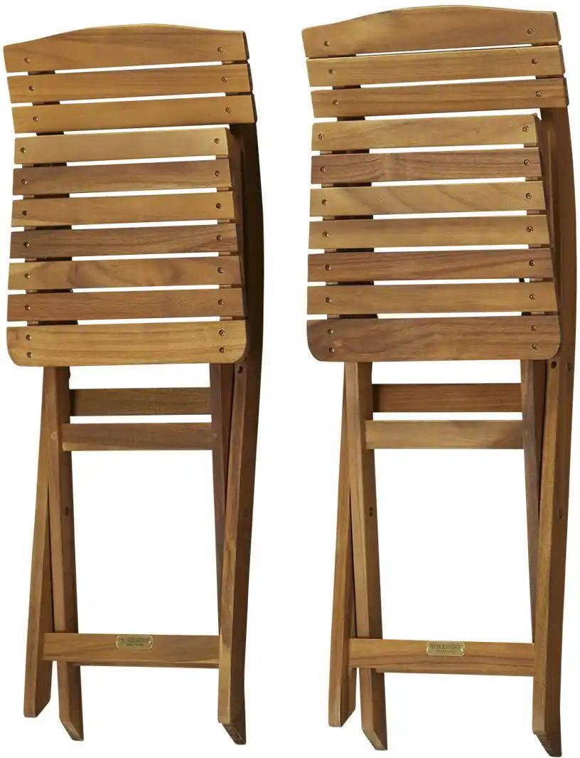 Höffner Balkonklappstuhl 2er-Set aus Akazienholz Java ¦ holzfarben ¦ Maße (cm): B: 55 H: