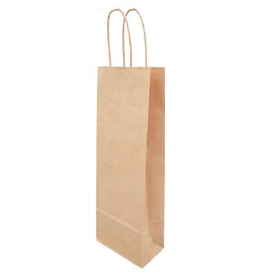 VEPATIM 150 Flaschentragetaschen Flaschentaschen 140+80x390mm Papier braun gerippt mit Kordel