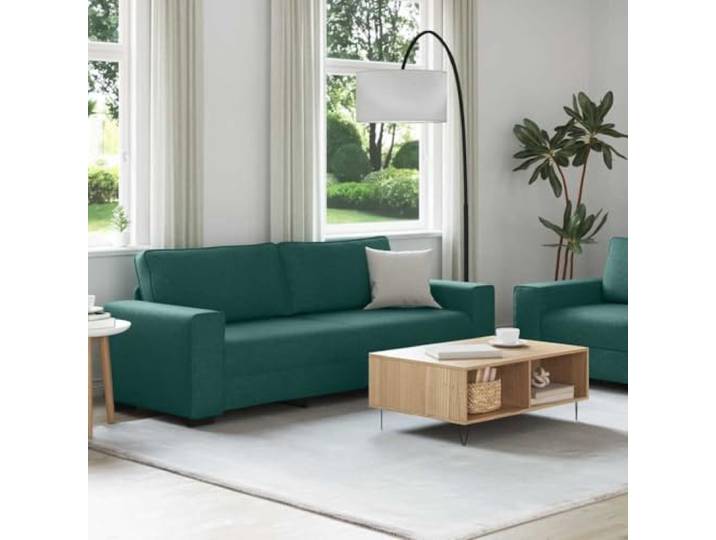 KTHLBRH Sofa-Set, 2-teilig, dunkelgrün aus Stoff Gestell aus Holz und Metall, gepolsterte Armlehnen, 2-Sitzer und 3-Sitzer, für Wohnzimmer