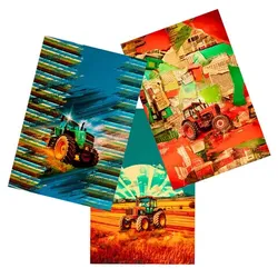 Digital-Baumwoll-Jersey-Coupon "Traktor" mit Elasthan