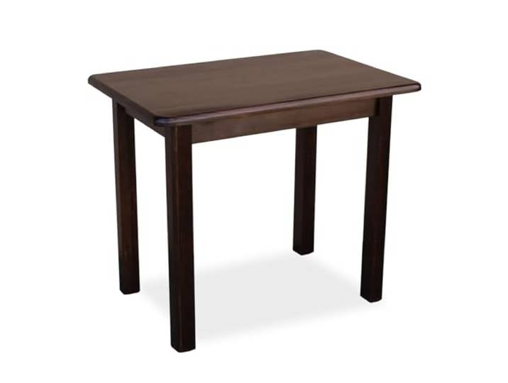 Metdrew Holzküchentisch Kiefernholz Tisch für 2 Personen Kleiner Tisch Wohnzimmertisch Esstisch aus Holz Tischplatte mit abgerundeten Kanten Maße: 80x60 Farbe: Braun (Walnuss)
