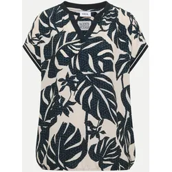 Top mit V-Ausschnitt Beige XL