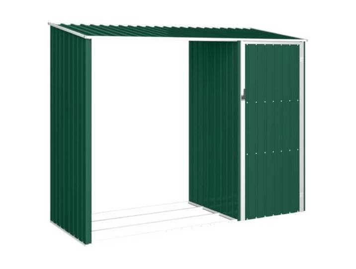 2 in 1 Gartenspange mit Holzwind,Grün, 245x98x159cm, Stahl Holzregal, Falldach, Staub- und Schmutzschutz, verzinkter Stahl, einfache Wartung
