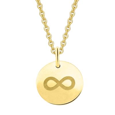 Kettenanhänger ONE ELEMENT "unendlich Anhänger aus 333 Gelbgold Ø 11,0 mm", gold, Schmuckanhänger, Damen, Gelbgold 333 Gold, Gelbgold 333, Gold, Kettenanhänger, Dezente Symbolik – stilvoller Begleiter für jeden Anlass