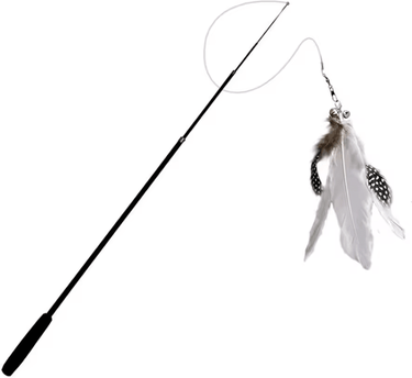 Inspire Curations FlexiFeather 1.8M Extendable Cat Teaser Wand white