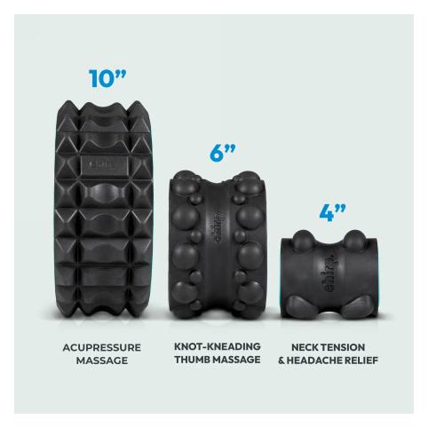 Wheel XR 3er-Pack (4", 6", 10") - 3er-Set Rollen mit Massagenoppen (W-XR-1064-MNT-D)