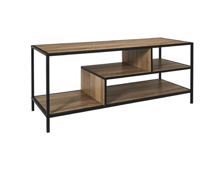 HOME DECO FACTORY TV-Möbel Edison Klares Design 110 cm Braun TV-Möbel Modell Edison, 110 cm, klares Design, optimierter Stauraum, leicht zu montieren, Wohnzimmer, robust, Braun