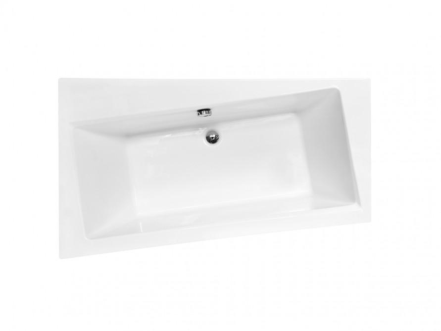 Badewanne INFINITY 170x110 mit Füßen , mit Siphon (ohne Schürze) linke