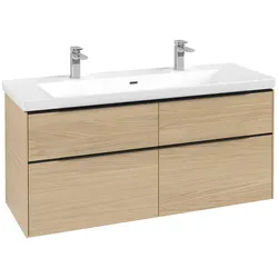 Villeroy & Boch Waschbeckenunterschrank Subway 3.0 Nordic Oak, 1272x576x462 mm, mit Beleuchtung, 4 Auszügen, Smarthome-fähig