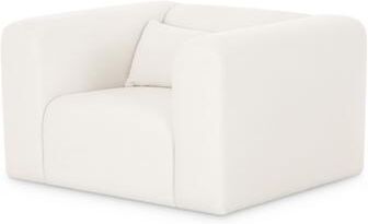 TOV Furniture Tarra Cream Chenille Accent Chair
