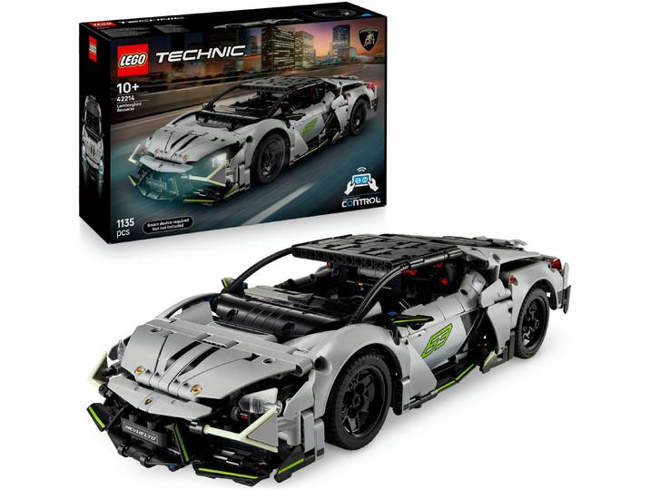 LEGO® Lamborghini Revuelto Supersportwagen (42214), LEGO Technic Konstruktionsspielsteine, (1135 St), Made in Europe