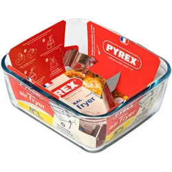 PYREX Glasauflaufform mit Henkel Air Fryer 2,0l - transparent