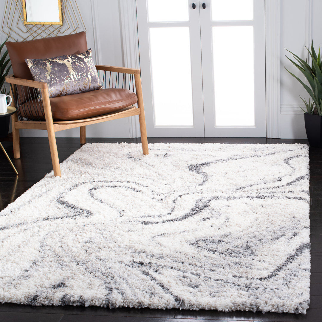Ivy Bronx Alarice Area Rug Ivory Rectangle 160 x 229 cm