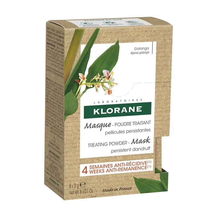 KLORANE Mascarilla Anticaspa Galanga 8 Sobres