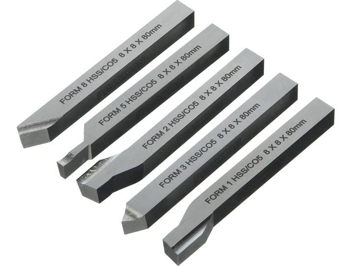 Proxxon Drehstahlsatz\,5-tlg\, HSS (8 x 8 x 80 mm)\, 24530