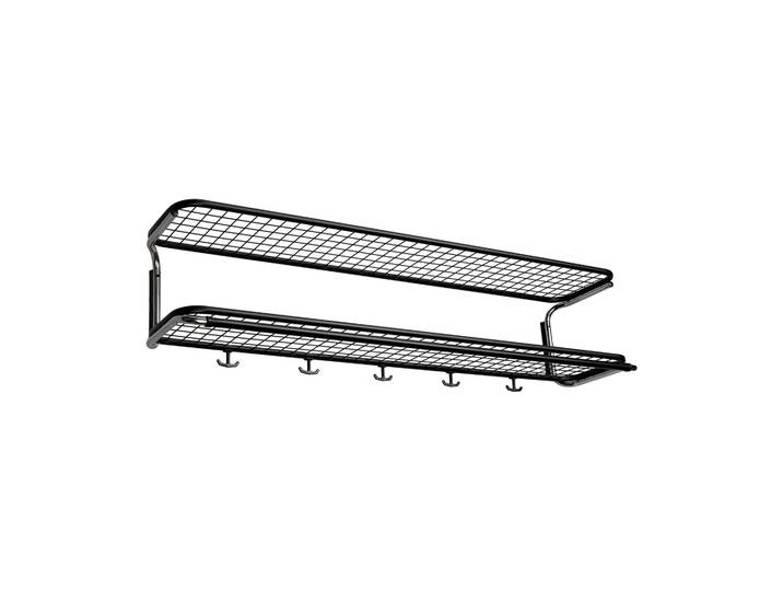 Essem Design Classic 650 Hutregal Schwarz/Chrom, 2-Ebenen, 120cm